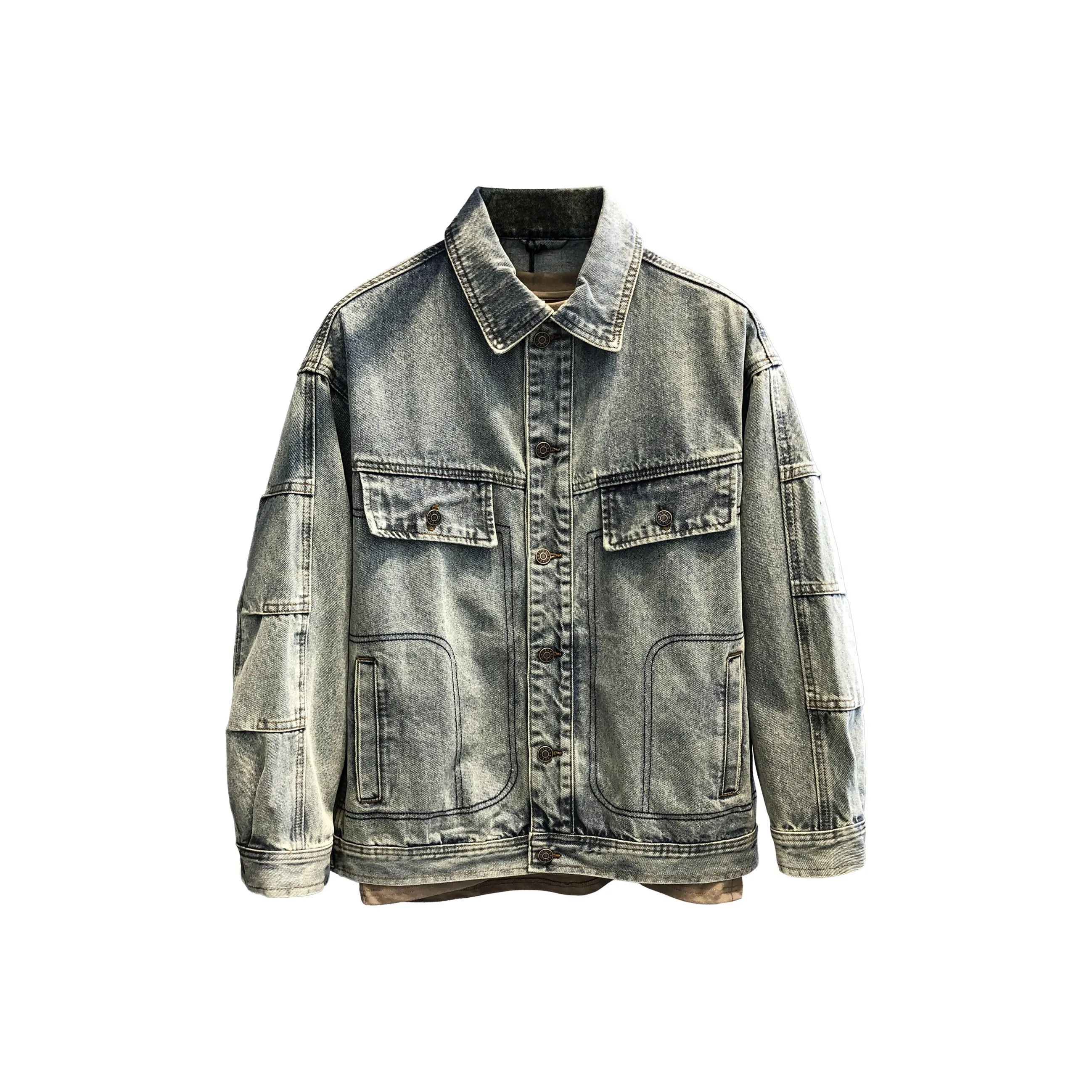 YGQPZHZ Синий Мужской Джинсовые куртки