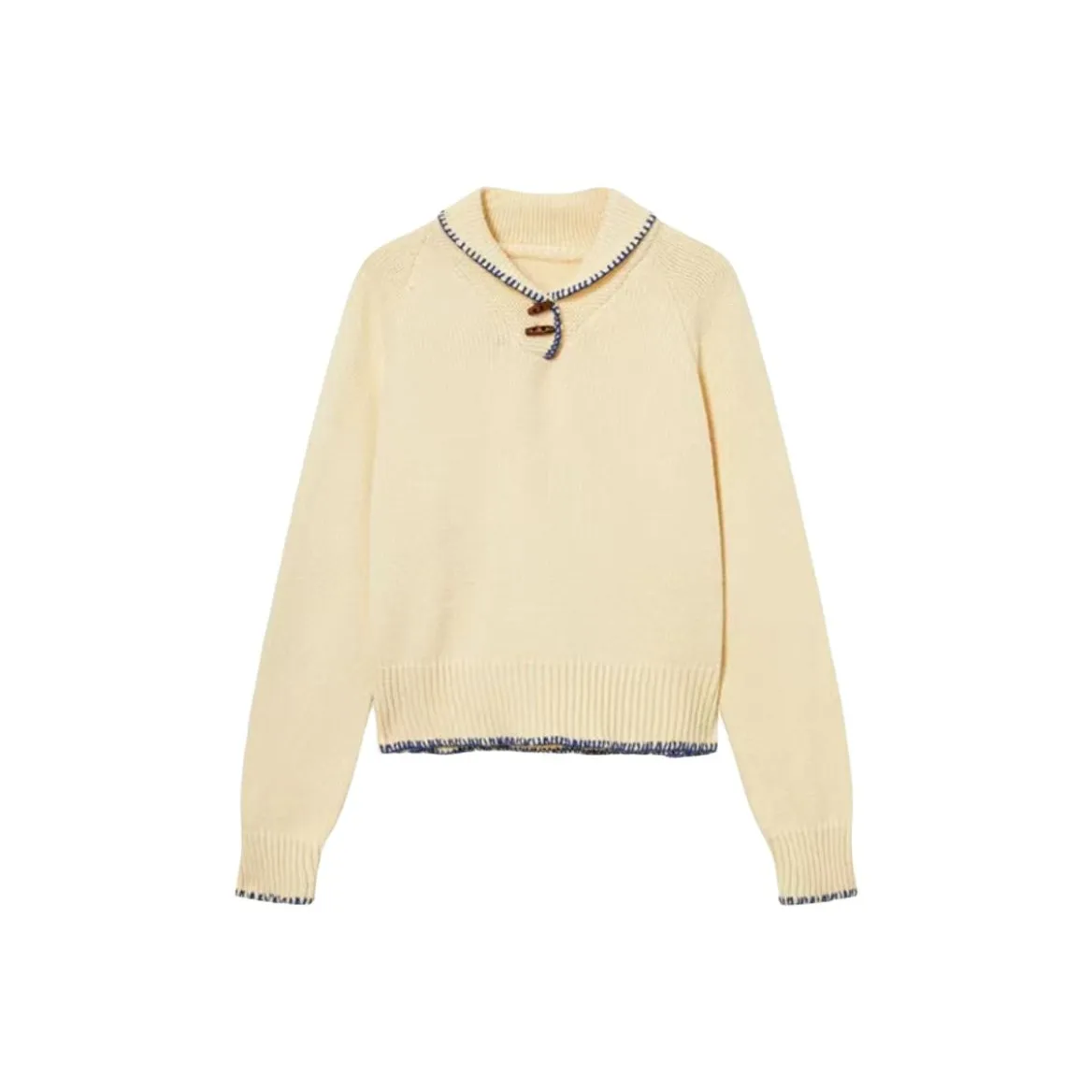 TSKIU Желтый Свитер с воротником Питера Пэна Женские Трикотаж