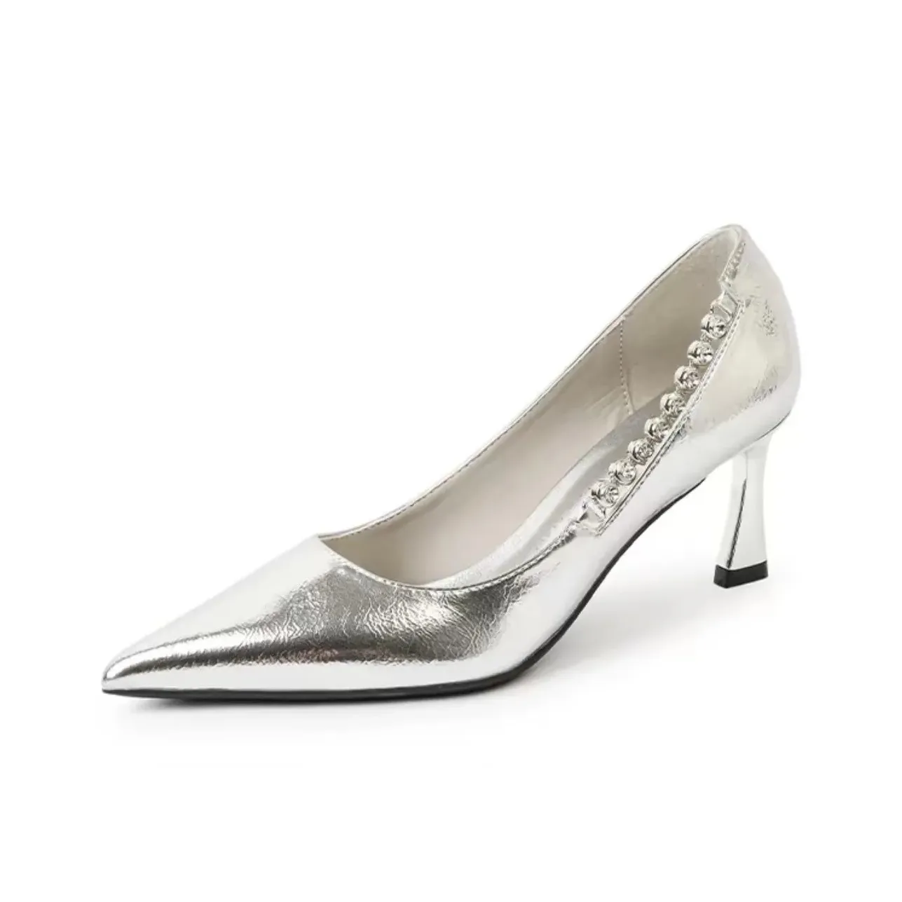 Take The Qin Узкий каблук Высокие каблуки Женские Серебряные