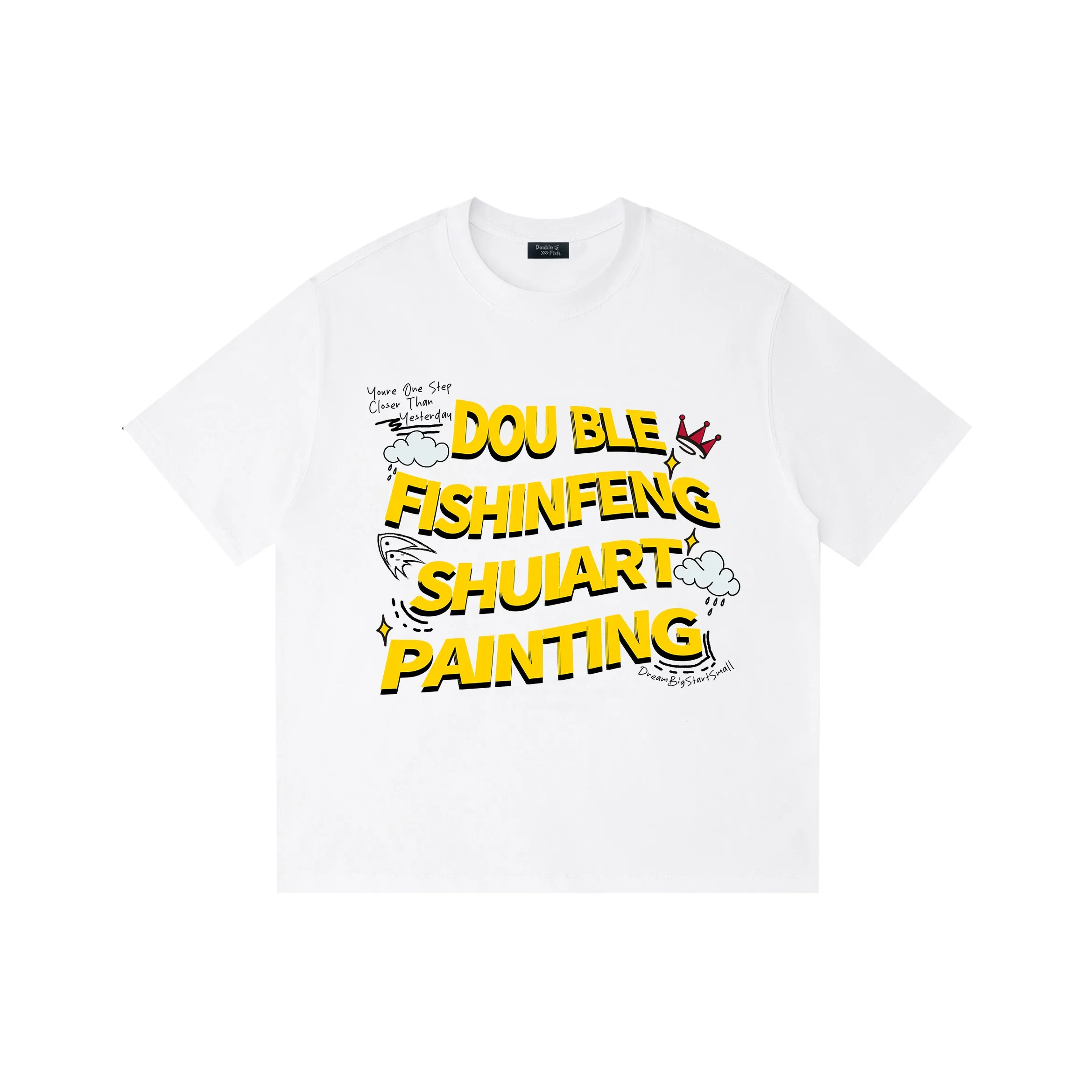 Двойная рыба Унисекс T-рубашки