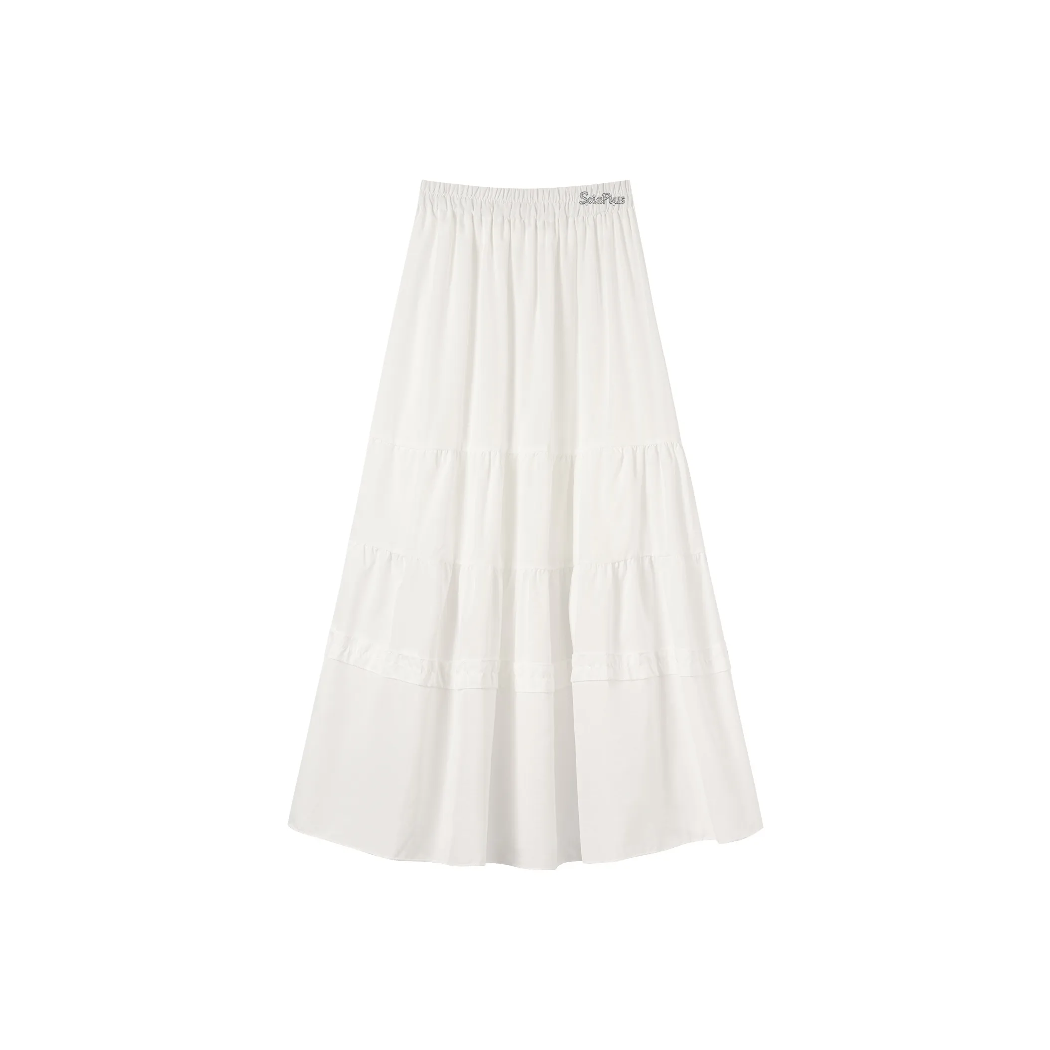 SOIE Белый Женские Повседневные Длинные Юбки