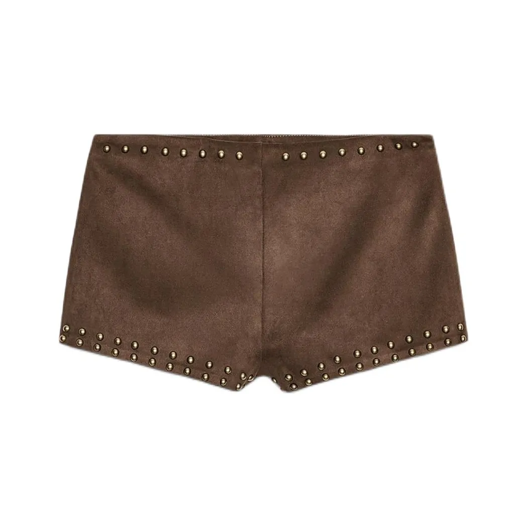 ZARA Шоколад Женские Повседневные Шорты