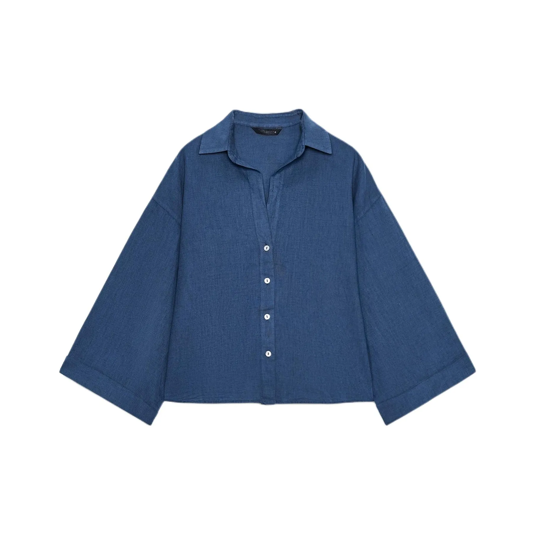 ZARA ZW Series Индиго Женские Рубашки