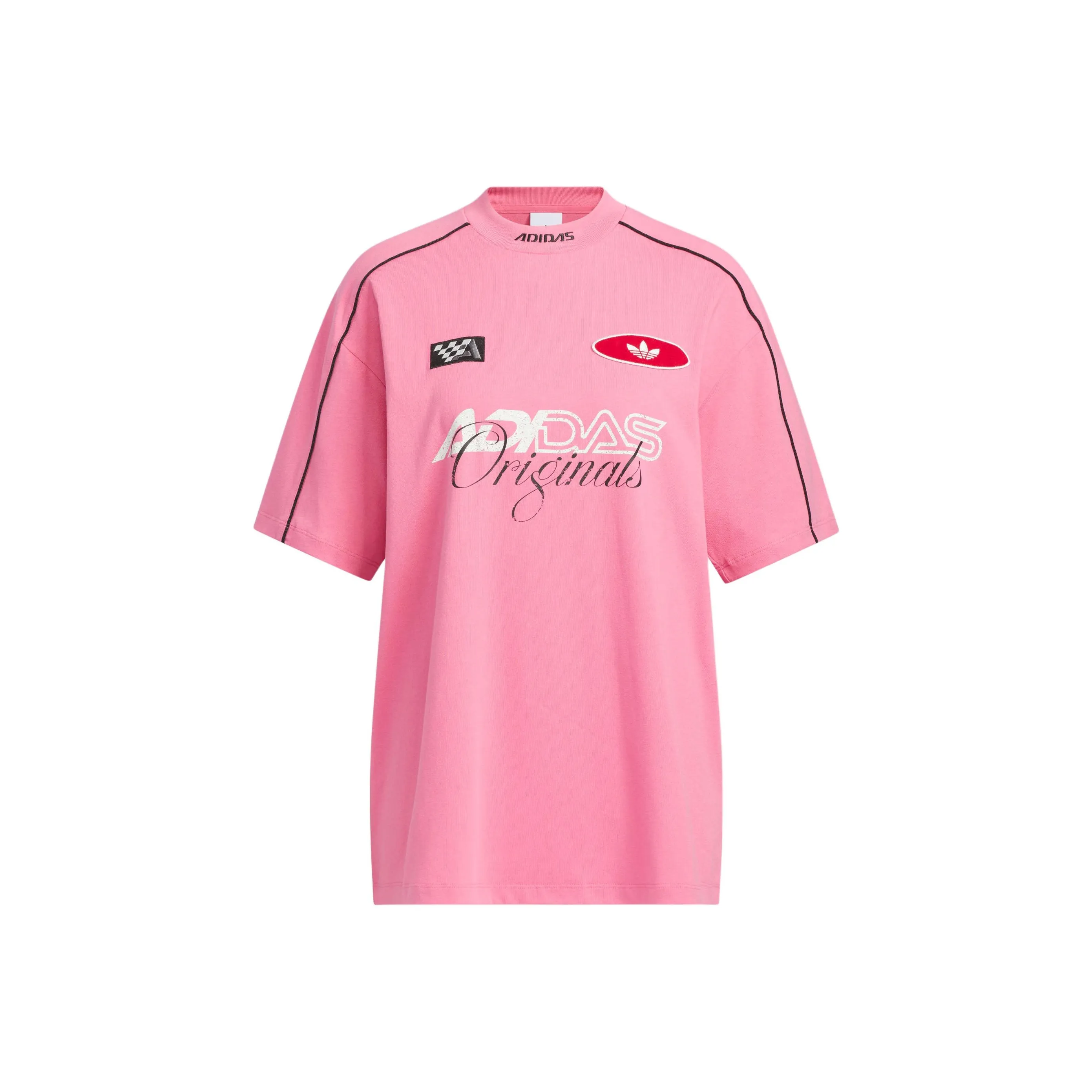 Adidas Originals SS25 Рукав с оборванным плечом T-рубашка Женская