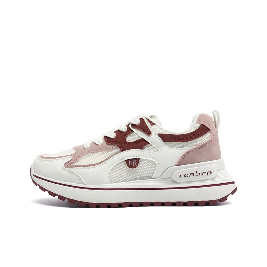 RENBEN Дышащий и Легкий Низкий Топ Casual Женский Ржаво-Красный