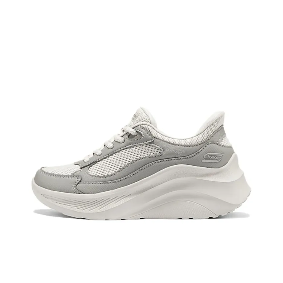 Skechers Slip ins Поддерживающие и Эластичные Повседневная Обувь Женская Серого Цвета
