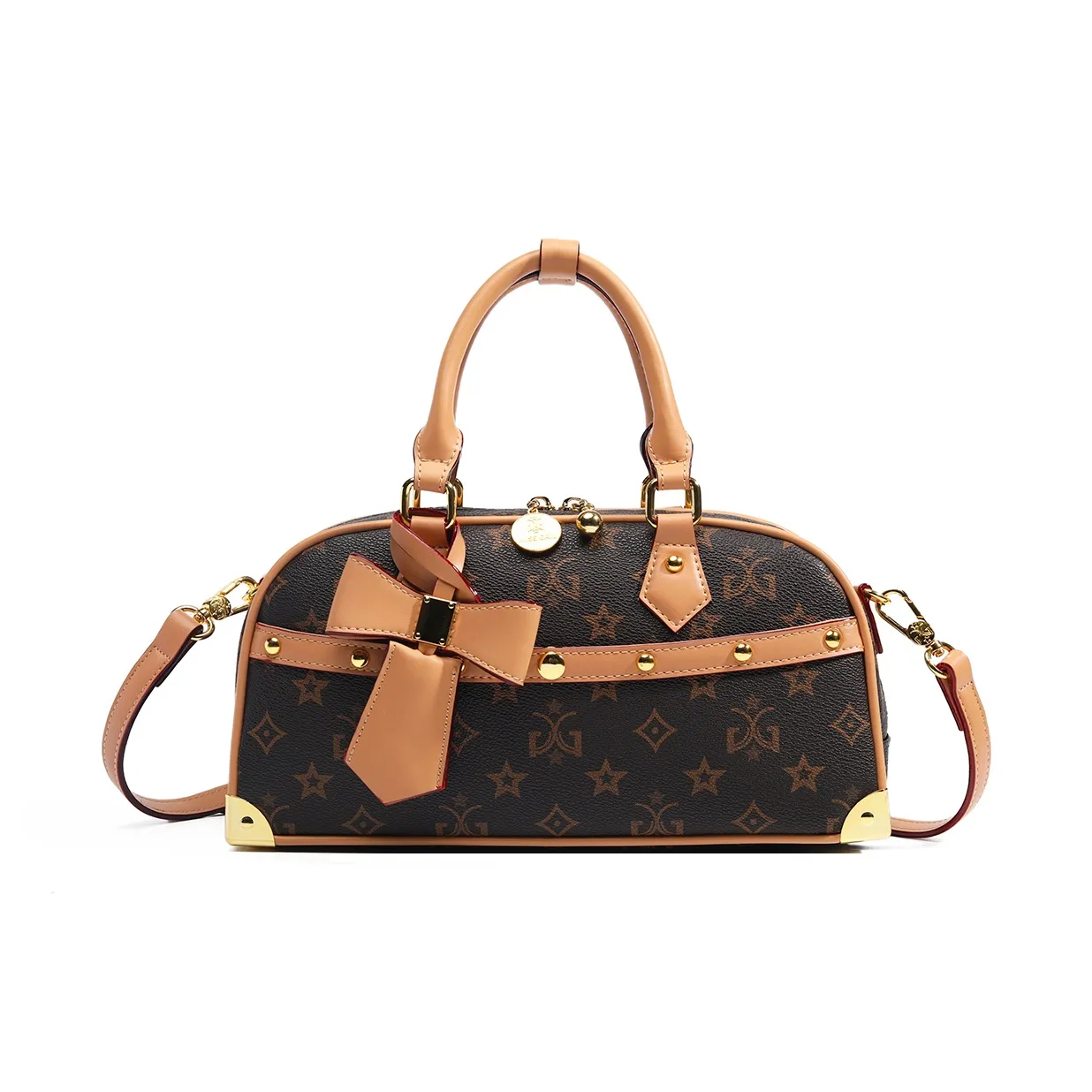 MISS GAIL Сумка через плечо из синтетической кожи сумка обычного размера женская цветовой узор "Старый Абрикос"