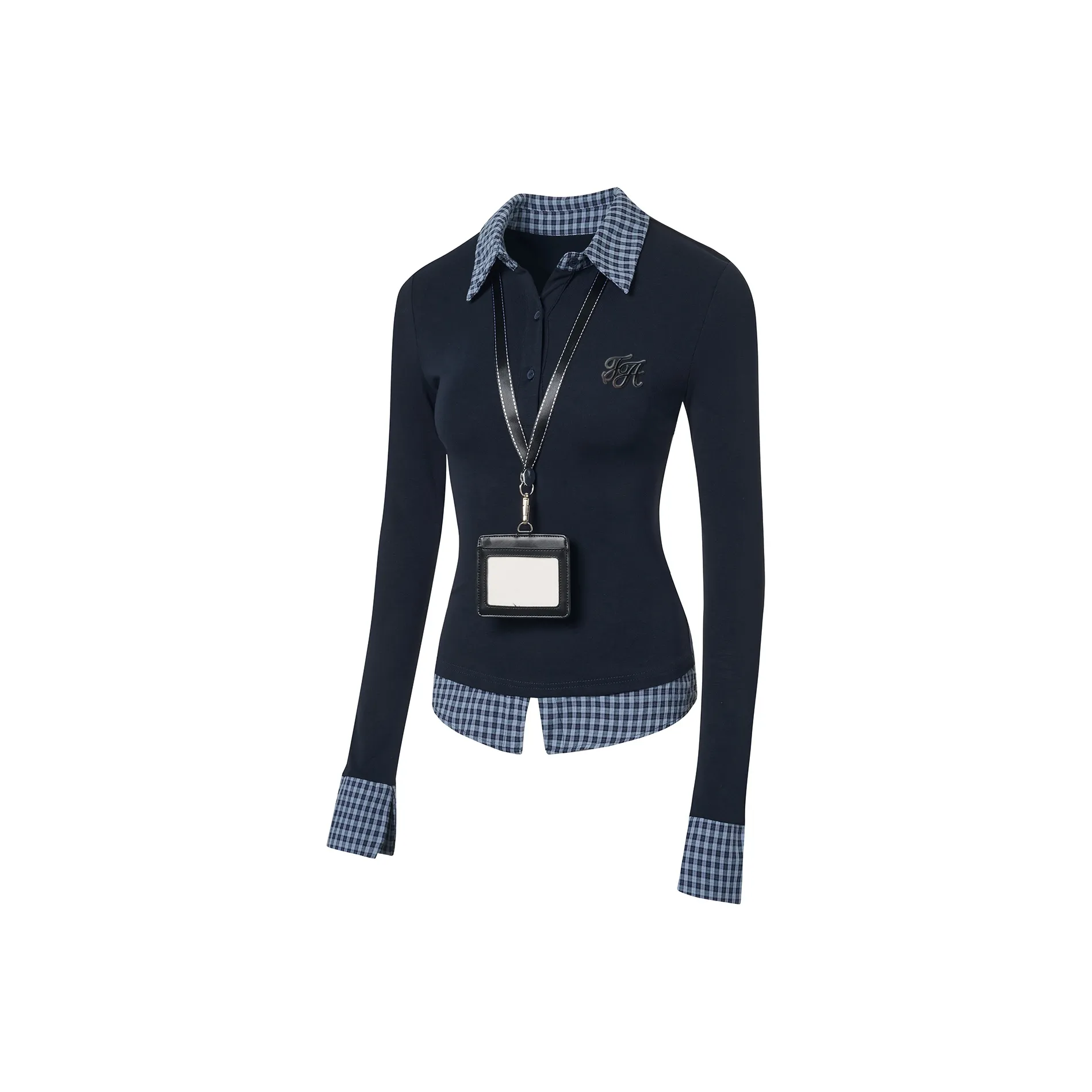 FOASIS T Рубашка Женская Темно-Синяя