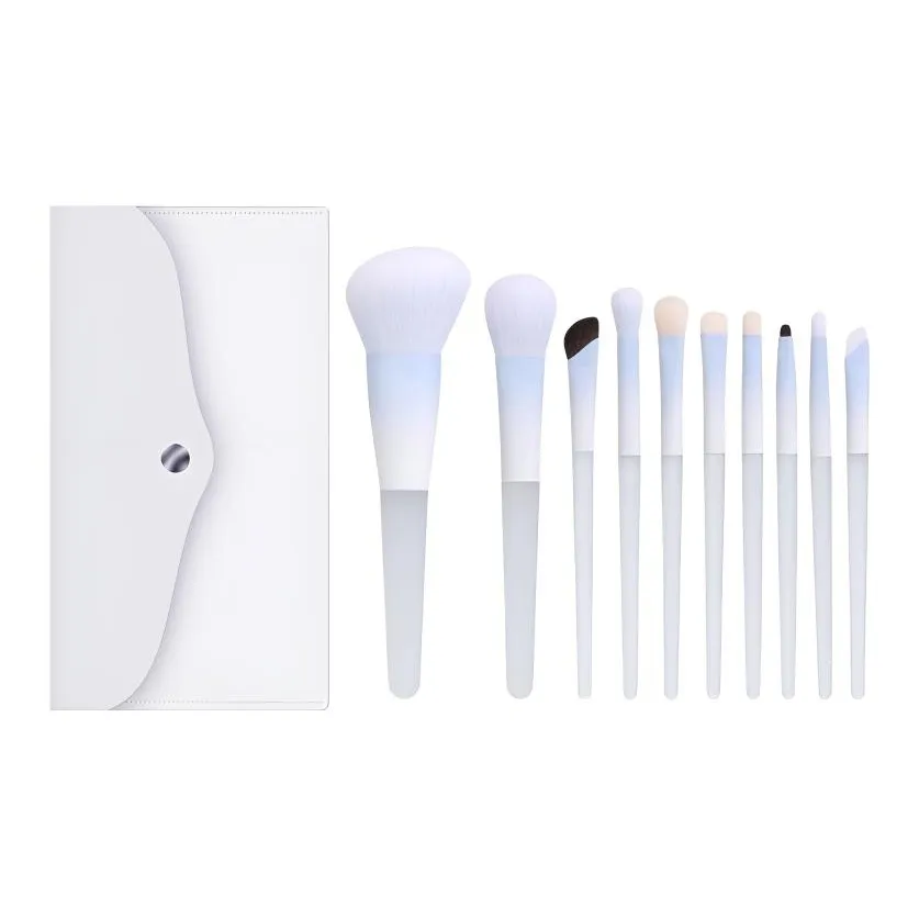 PILLOWMAN Мягкий Волокно Кисть Полный комплект 10 шт Охлаждающий Портативный Набор Кистей для Макияжа