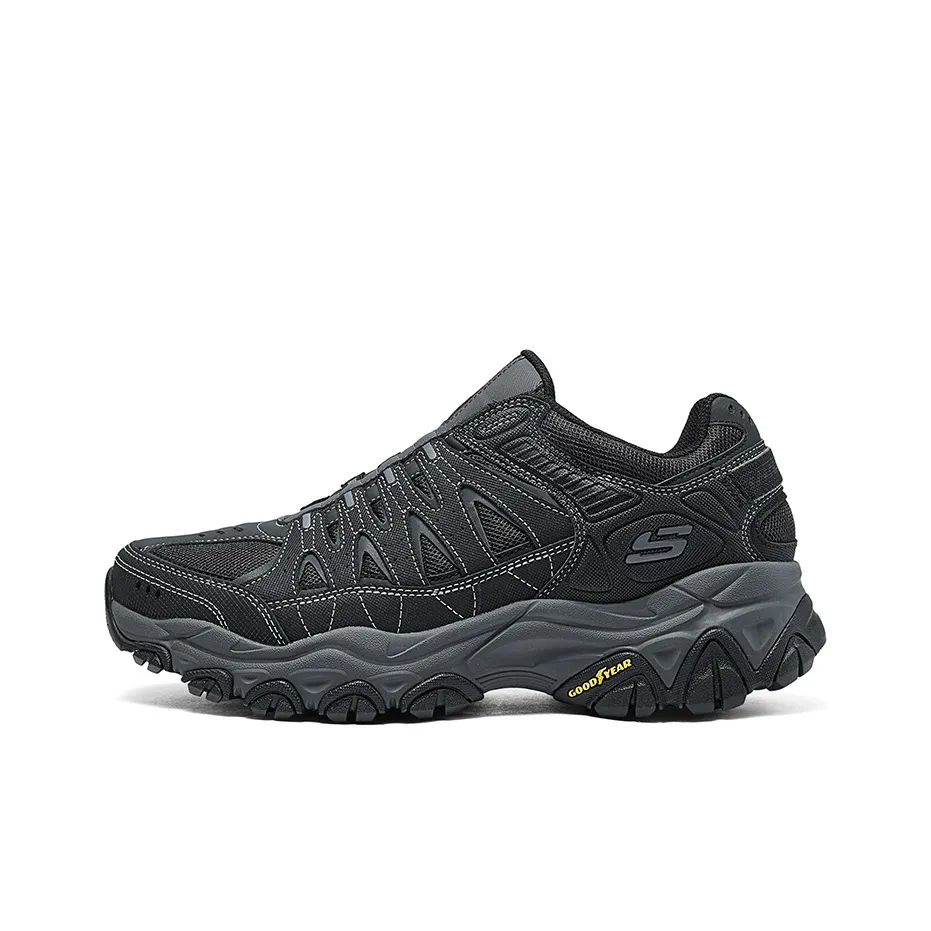 Skechers OUTDOOR Shock Absorbers Abrasion Resistant Slip Resistant Low Top Hiking Shoes Men's Black