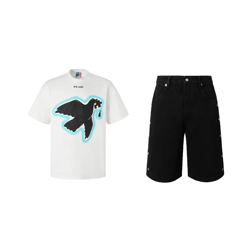 YADcrew Casual Versatile Comfortable Short Sleeved T Shirts Street Everyday Commute Trendy Unisex