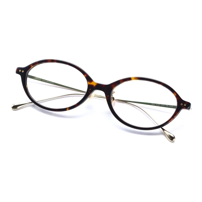 QINGZHIZUO β-титан Пластина Овал Оправы для очков Женские Черепаховый Япония Серый черный