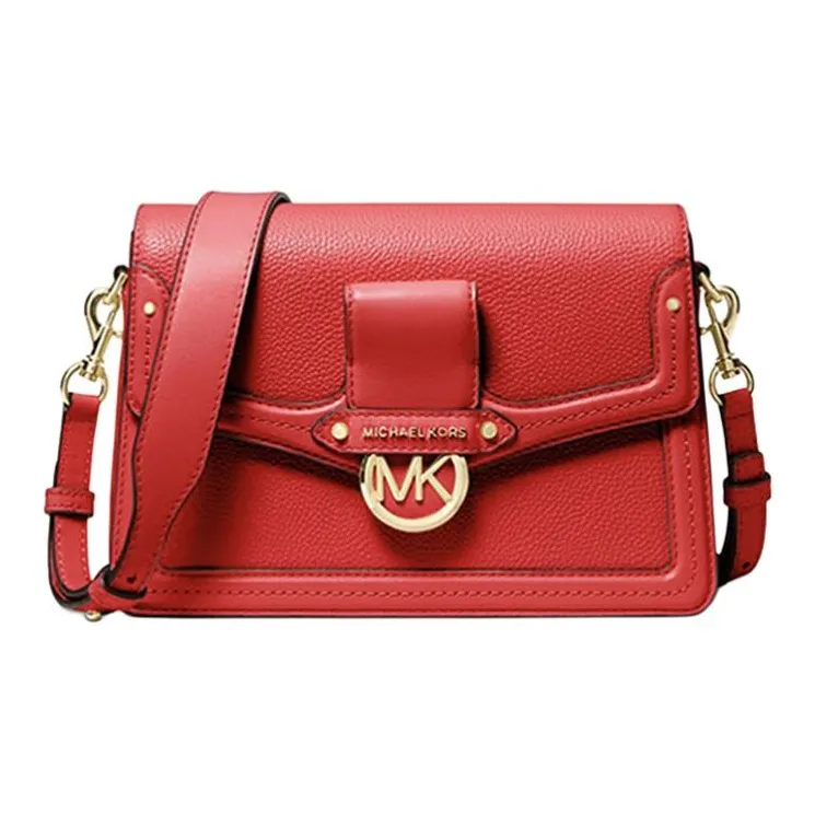 MICHAEL KORS Jessie Leather Crossbody Bag, Shoulder Bag Medium Women's Red
