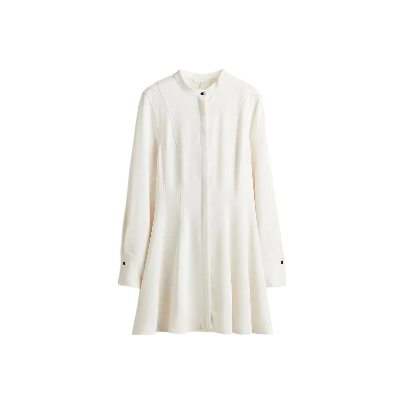 H&M Кремовые Женские Длинные Платья с Рукавами