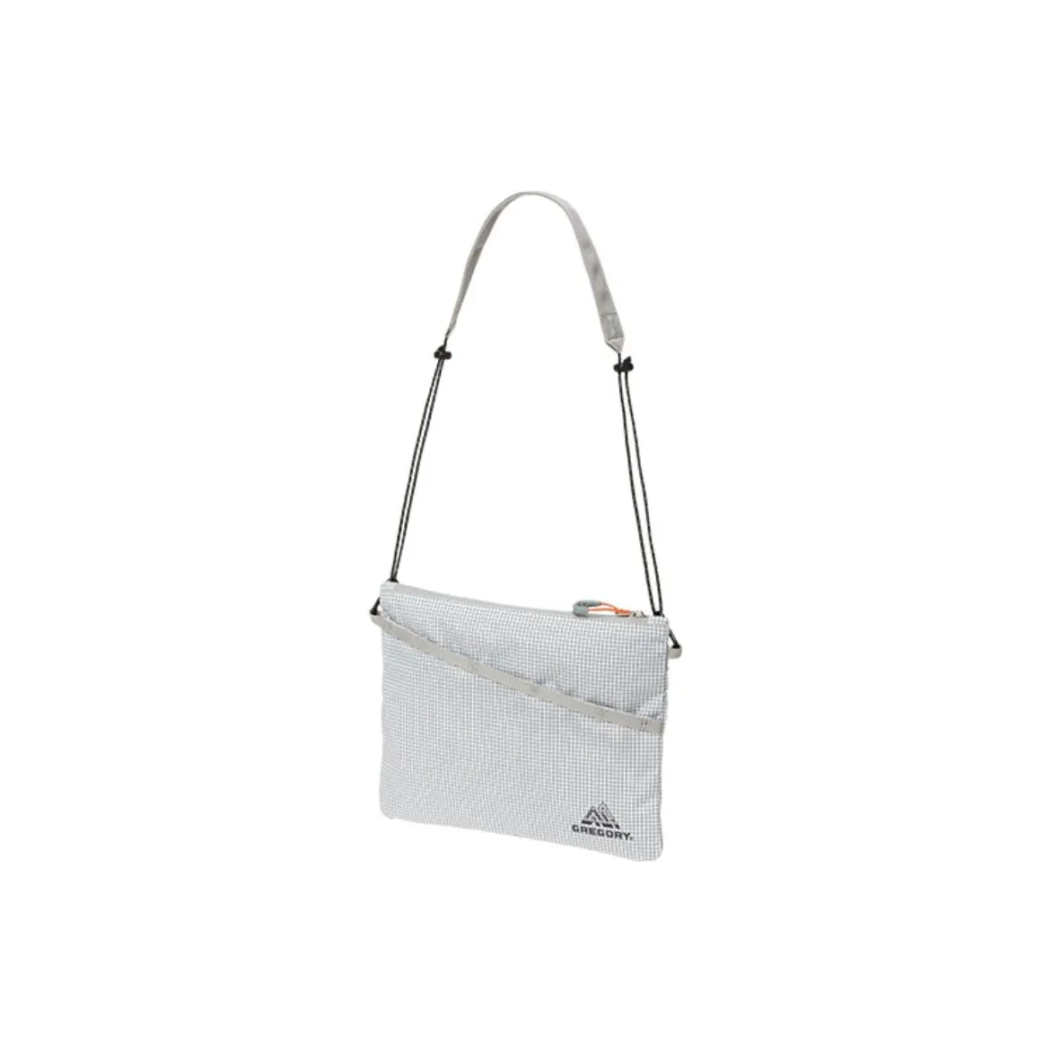 GREGORY Polyamide Storage Shoulder Bag, Crossbody Bag Unisex White/Black/Earth Yellow