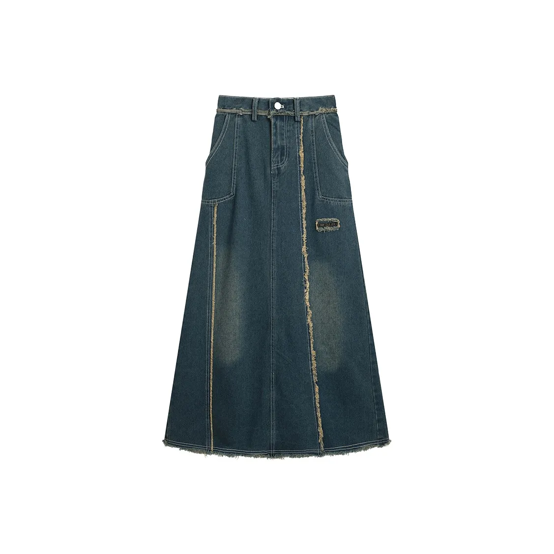 ABBY GODDESS Осенний деним длинный юбка женский