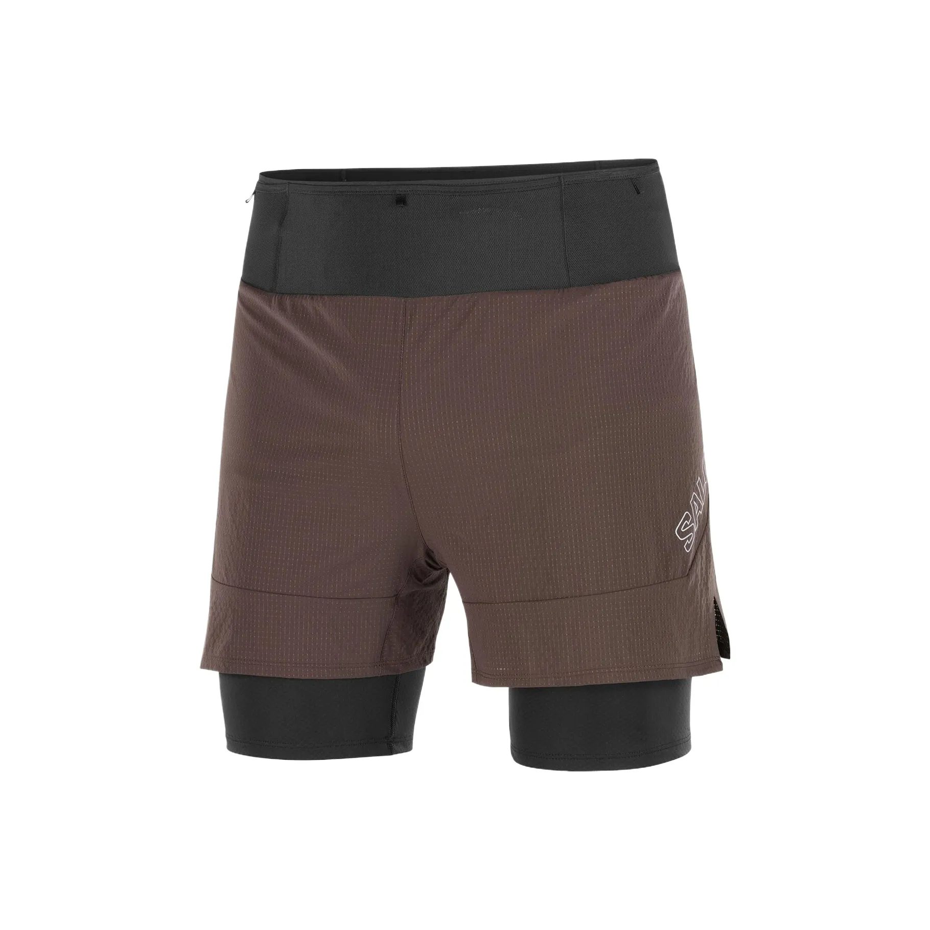 SALOMON Спортивные шорты Мужские Темно-коричневый Черный