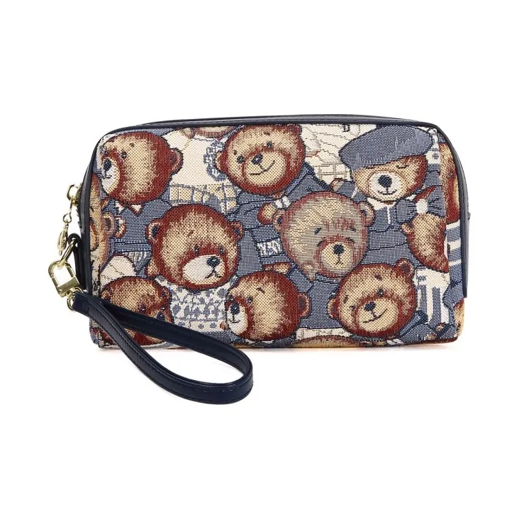 DANNYBEARJEANS Ткань Клатч Стандартный Женский Винтаж Медведь Синий