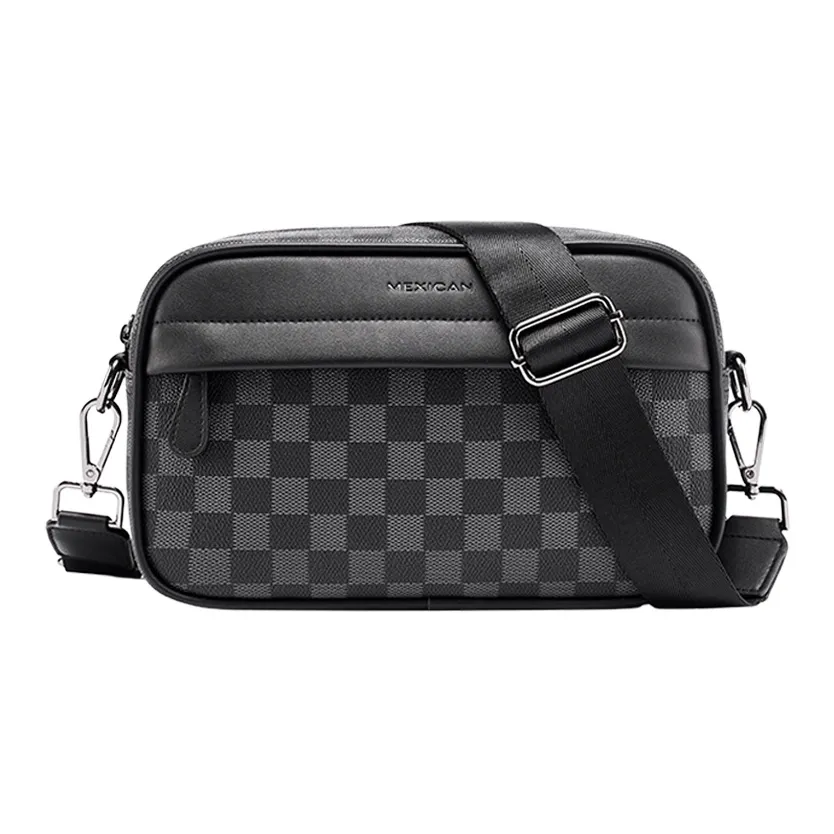 MEXICAN PVC Мужская Сумка Плечевая Сумка Маленькая Сумка Сумка через плечо Мужская Черная