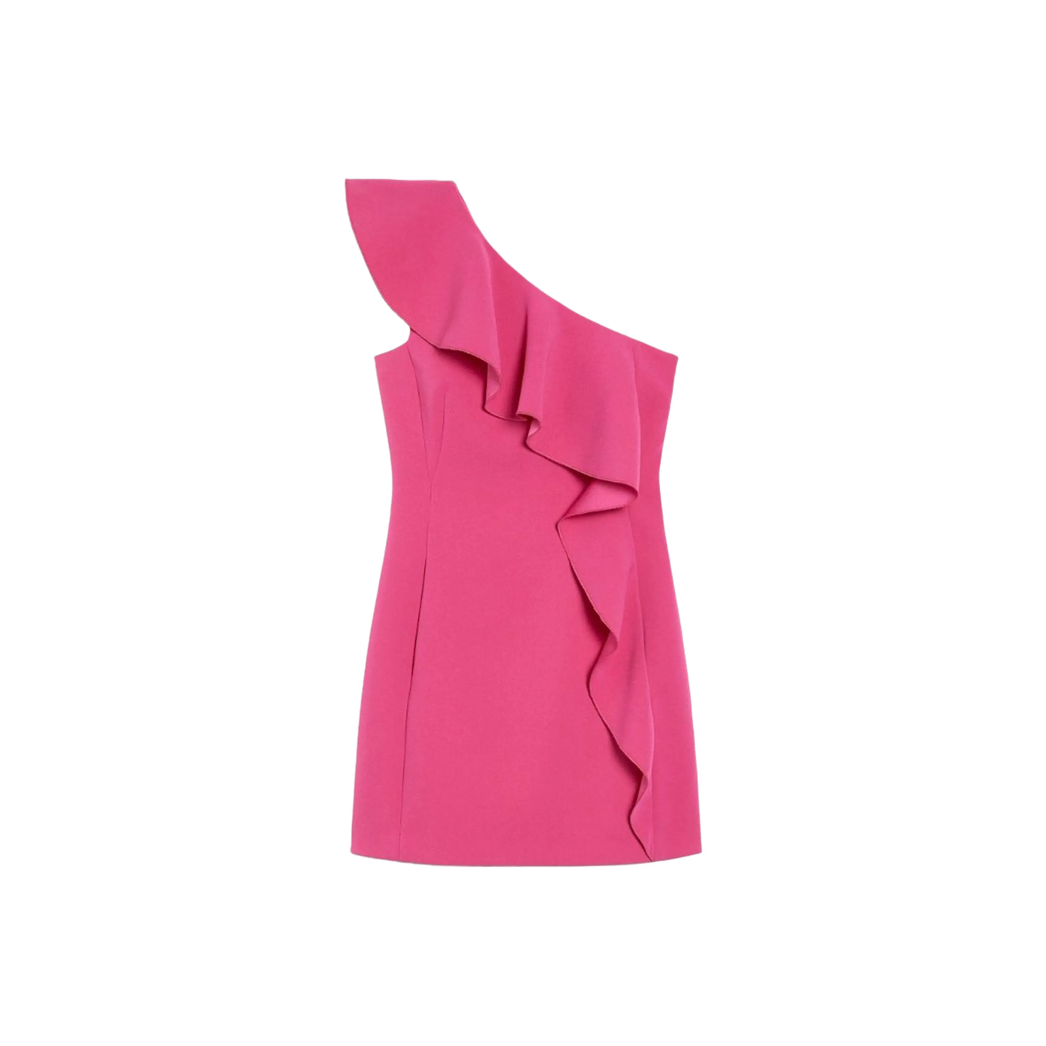 Max Mara One shoulder Ruffled Dress