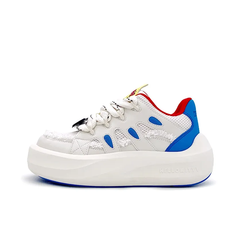 Hello Kitty Низкий Топ Повседневный Женский Белый Синий Красный