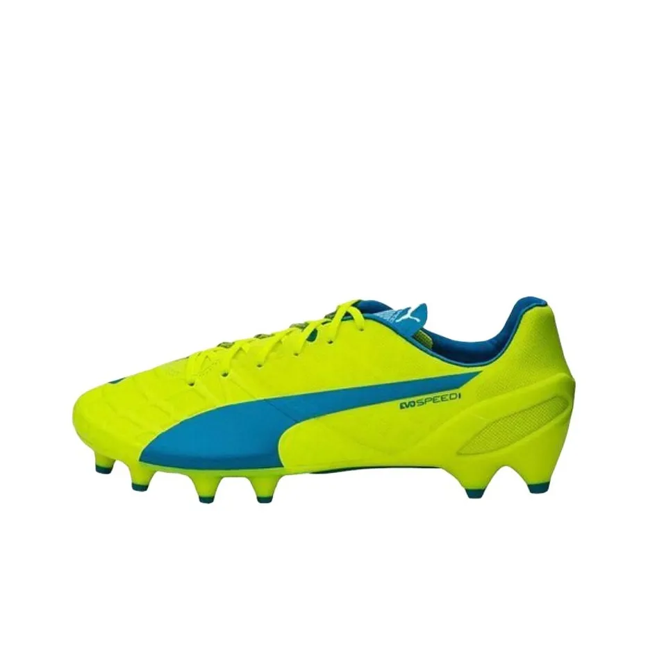 PUMA FG Твердый Грунт Устойчивый к Износу Футбольные Бутсы Мужские Зеленый Синий