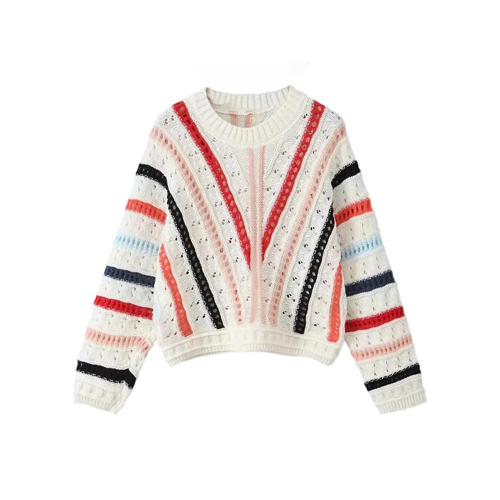 Garbege Радужный Пуловер Трикотаж Женский Трикотаж