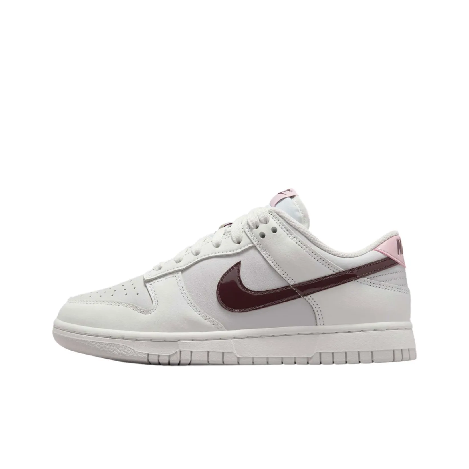 nike Dunk Low Топ Кроссовки для скейтбординга Женские Белые Красно-розовые