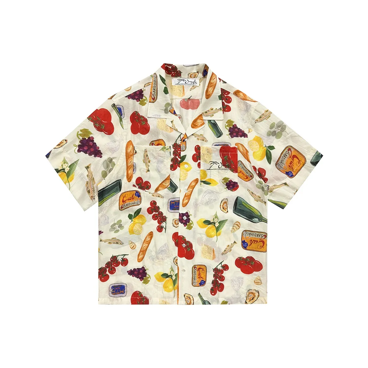 JUNGLE GURL Короткий рукав рубашка гавайская праздничная свободная комфортная унисекс