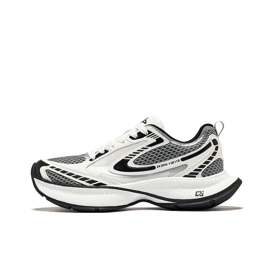 Erke Nova Износостойкий и Легкий Низкий Топ Casual Женский Микрокристаллический Белый Джет Черный