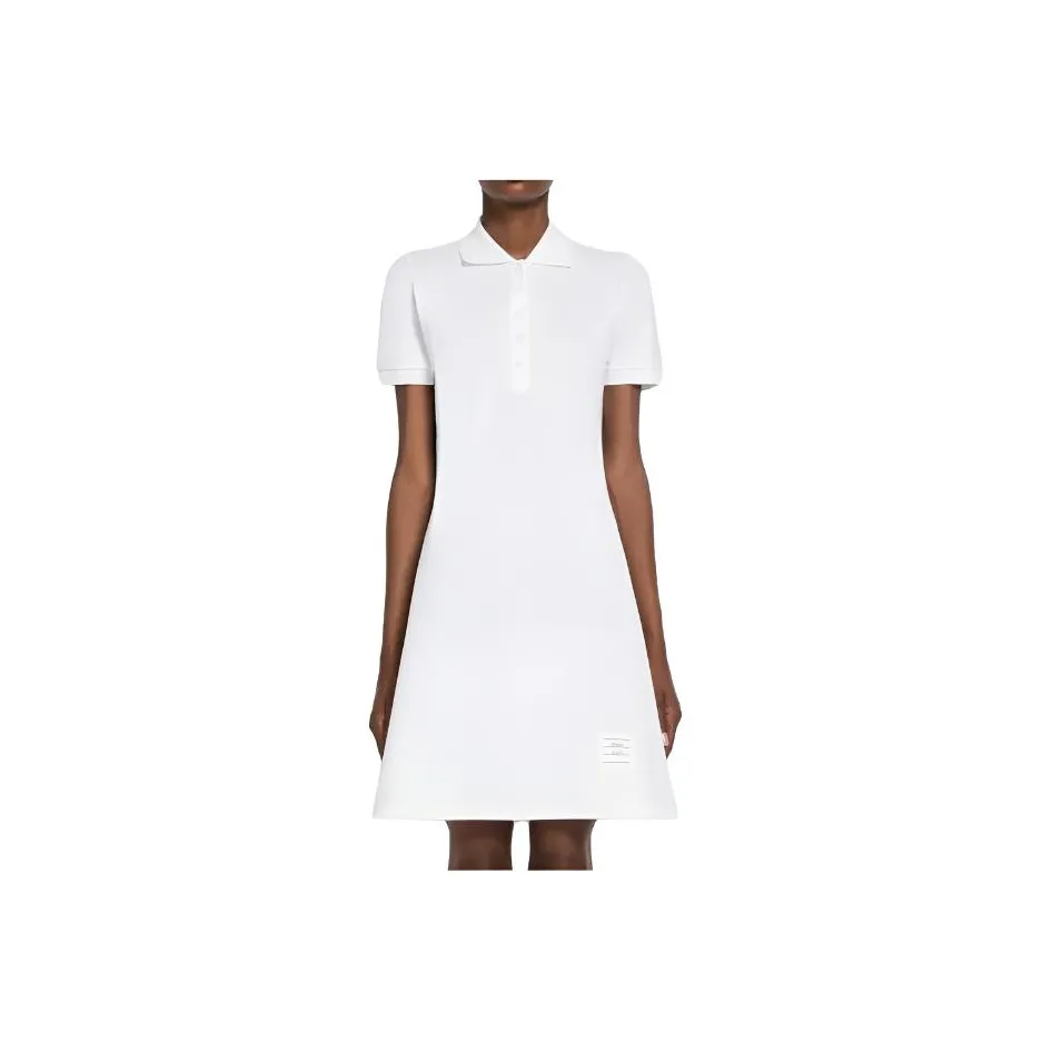 THOM BROWNE Short Sleeved Dresses Women's White
