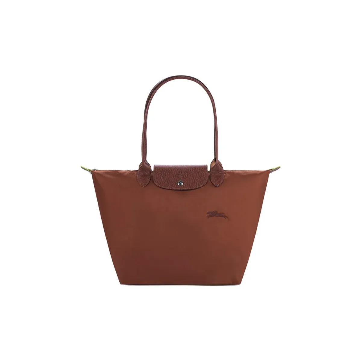 LONGCHAMP Le Pliage Green Canvas With Leather Canvas Bag Dumpling Bag Handbag Shoulder Bag Large Size Women's Brown