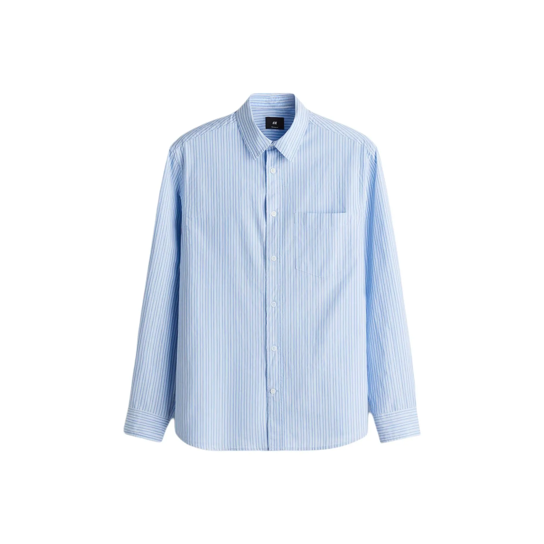H&M Светло-синие Мужские Рубашки