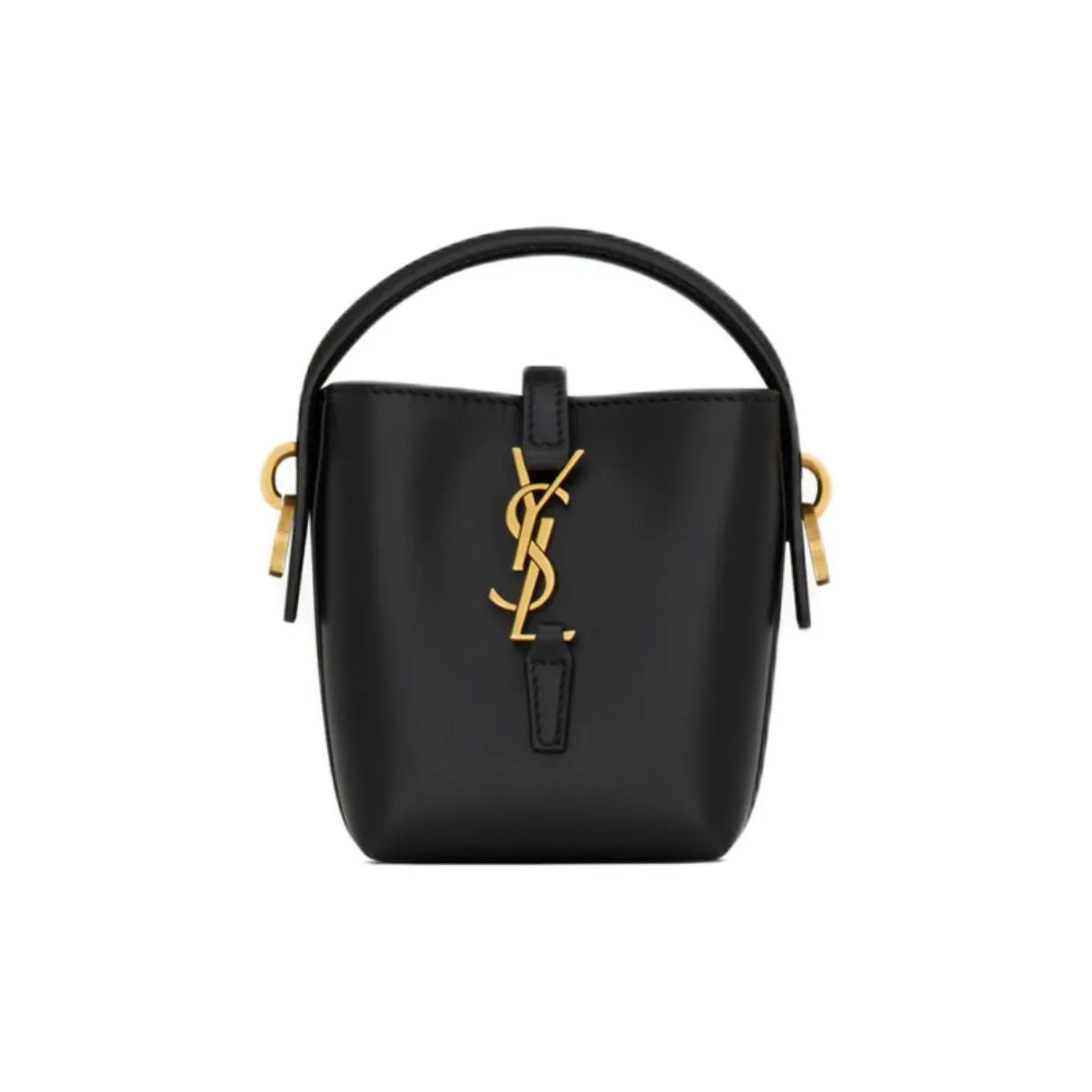 SAINT LAURENT Cow Leather Bucket Bag, Handbag, Shoulder Bag, Crossbody Bag Extra Mini Women's Black