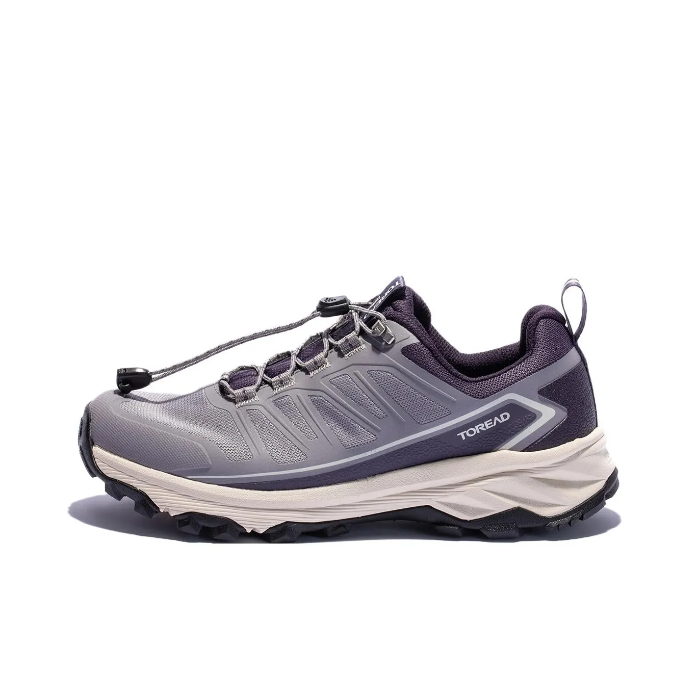 TOREAD Slip-resistant Abrasion-resistant Low Top Hiking Shoes Women's Warm Gray Purple TOREAD Противоскользящие Аbrasion-resistant Низкие Кеды Походная обувь Женские Теплый Серый Фиолетовый