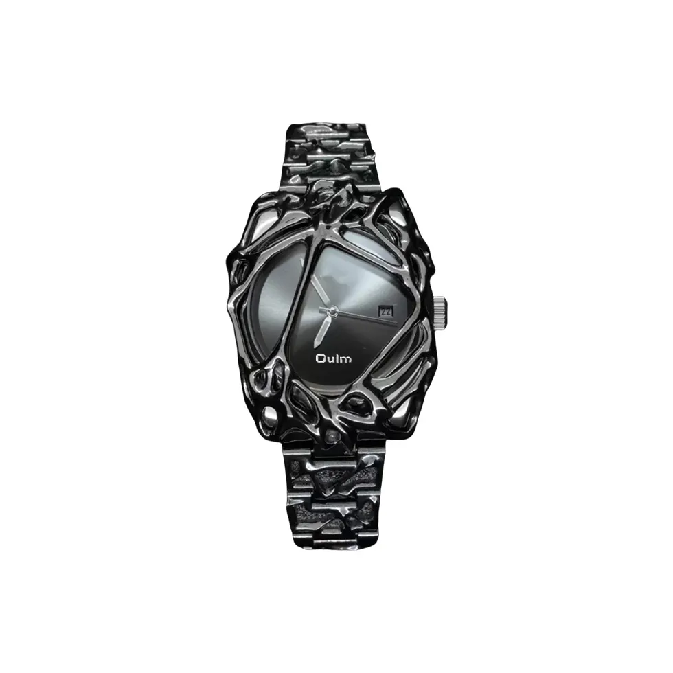 Oulm Кварцевый механизм механизм из сплава ремешок унисекс черный циферблат