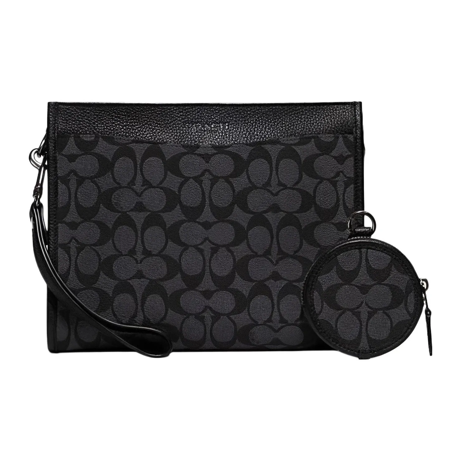 COACH Hitch PVC Shoulder Bag, Crossbody Bag Medium Size Men's Black