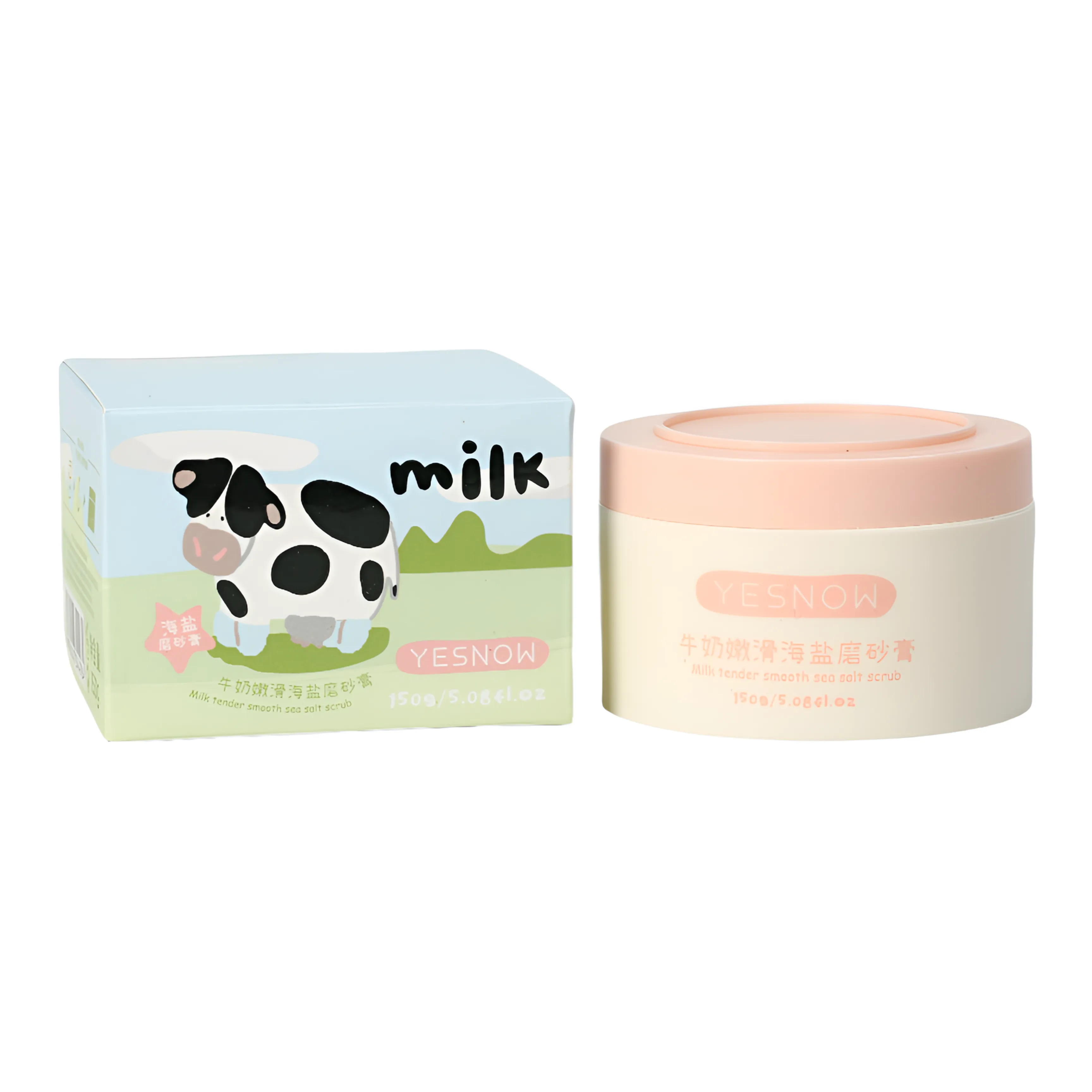 Snow Accumulation Молоко Гладкий Морская соль Скраб Отшелушивающий Глубокая очистка Для уменьшения целлюлита