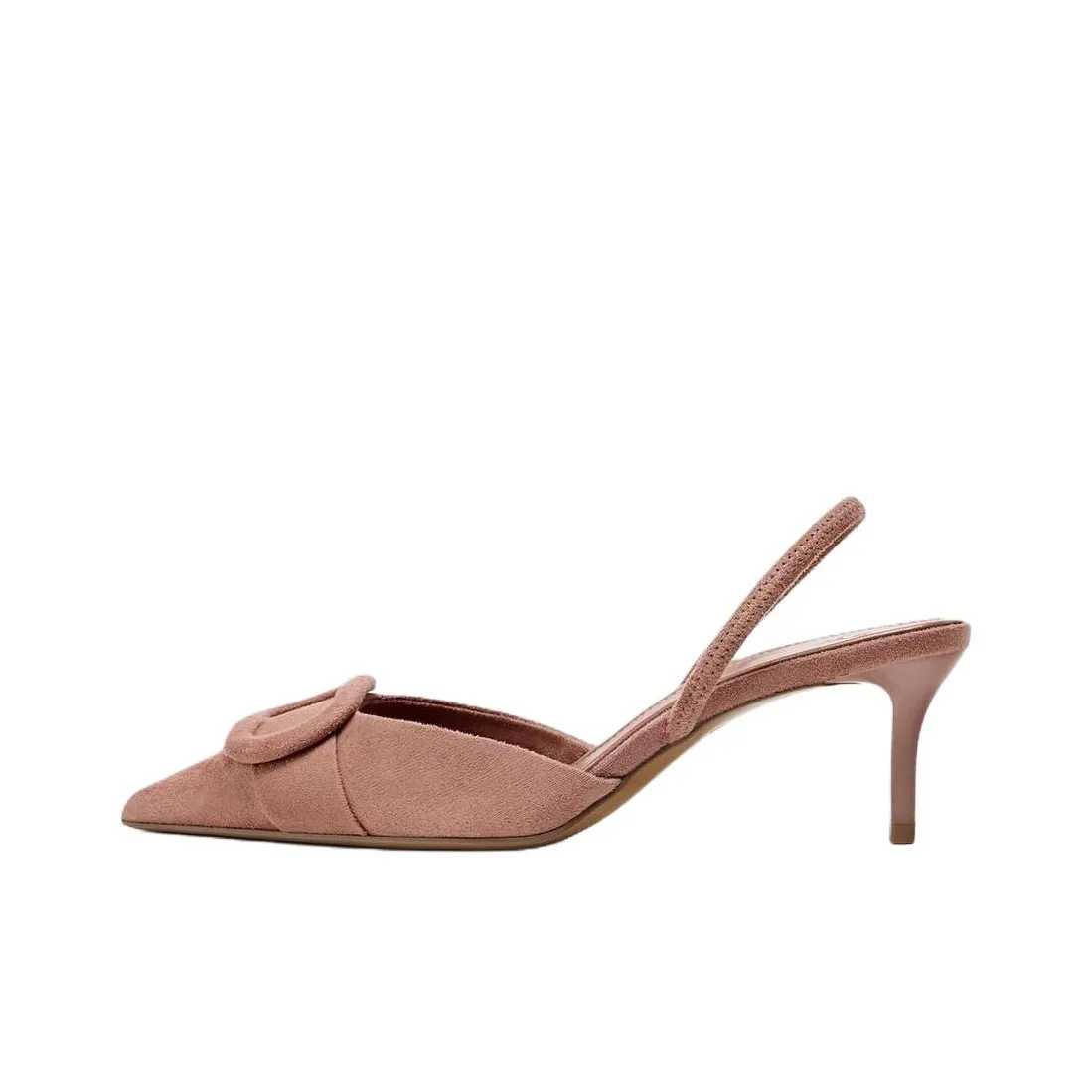 ZARA Узкий каблук Высокие каблуки 6 см Женские Розово-красный