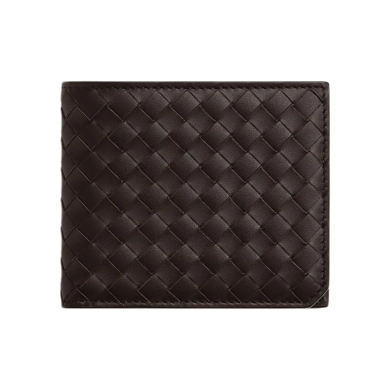 Bottega Veneta Calfskin Coin Purse Trumpets Men's Dark Brown