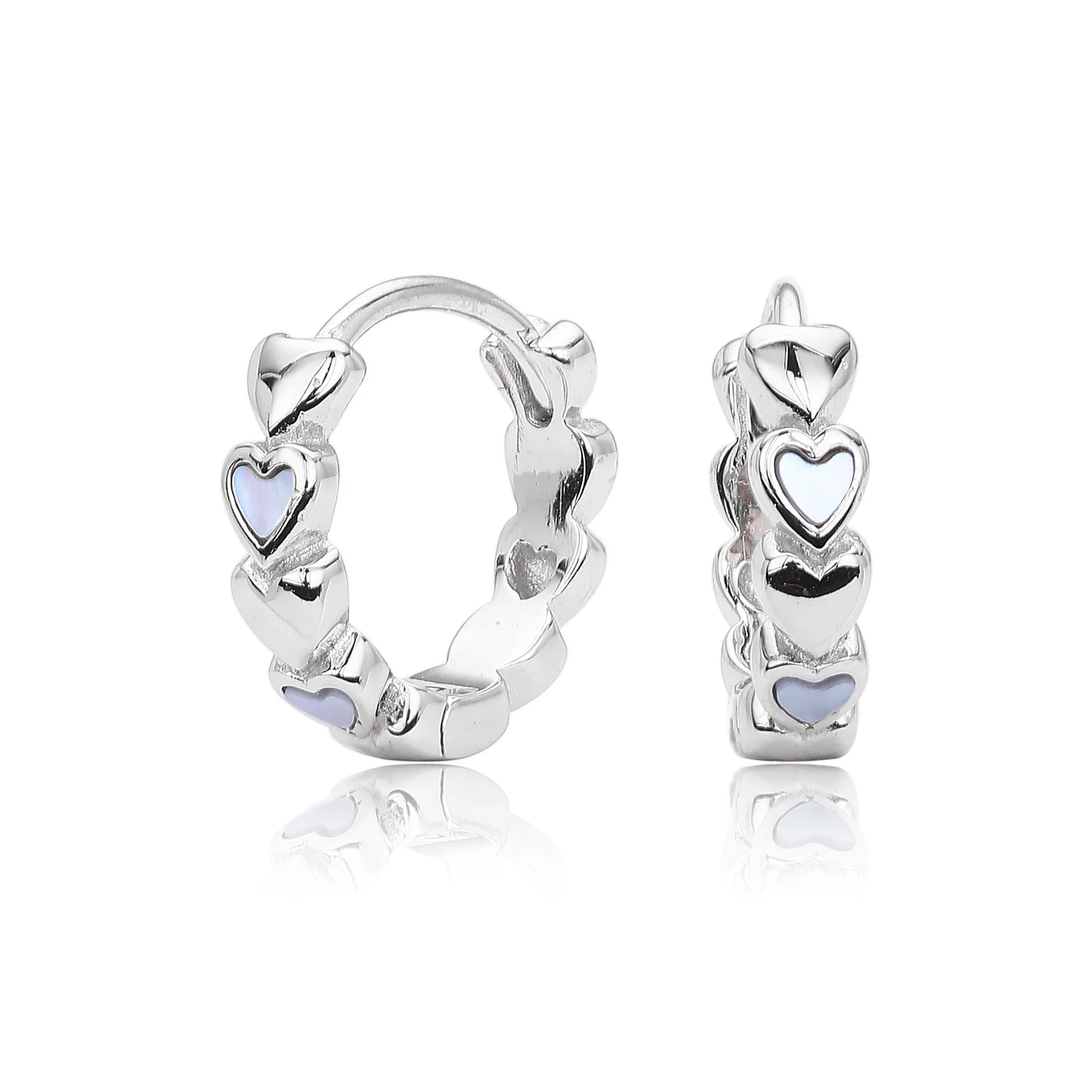 KILOH Серьги из стерлингового серебра 925 пробы с белым золотом