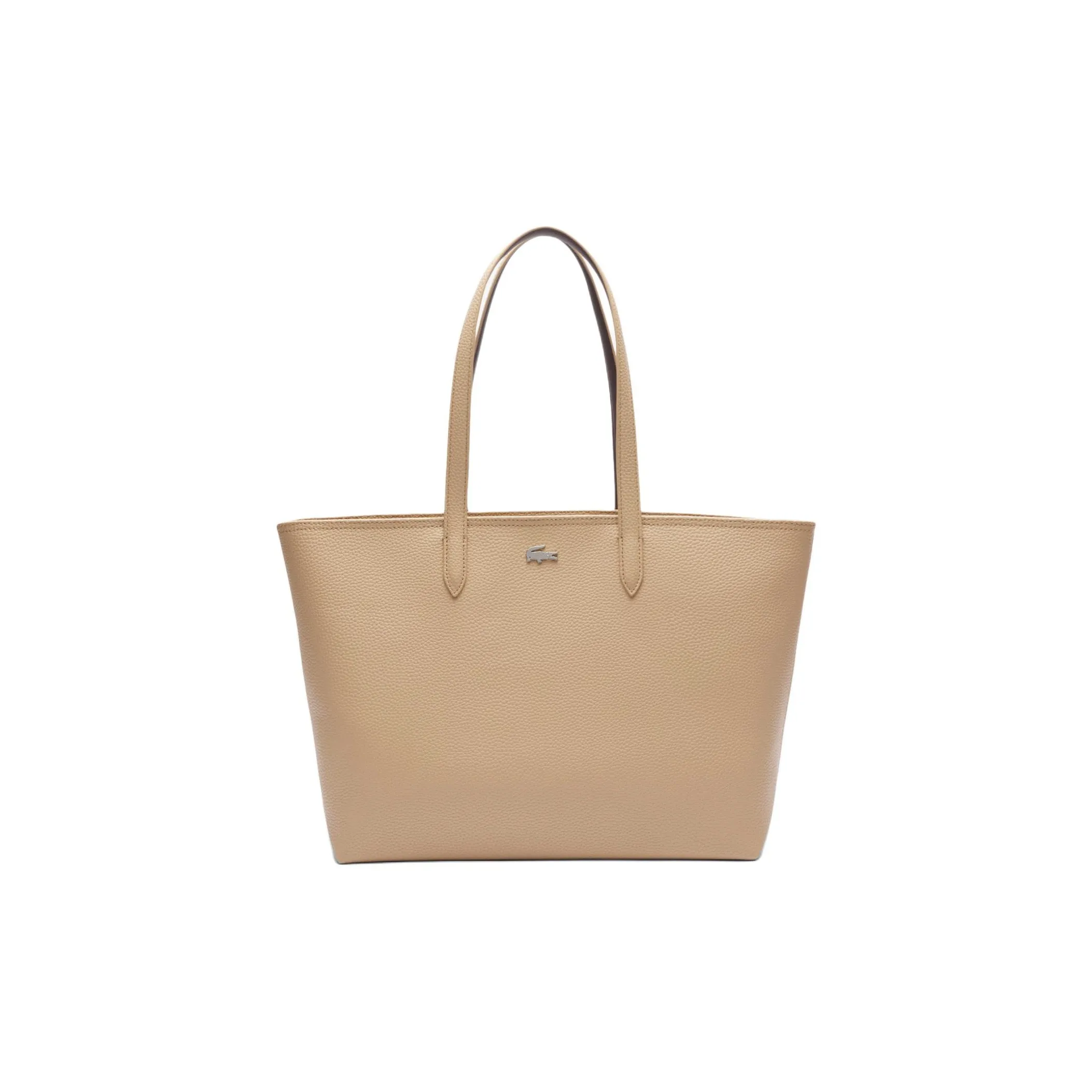 LACOSTE PVC Тоут Сумка Сумка для покупок Сумка Сумка через плечо Стандартная Женская Бежевая