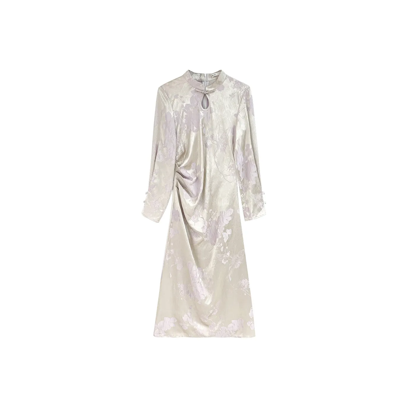 JK&JS Серебристо-фиолетовые Женские Короткие Платья с Короткими Рукавами