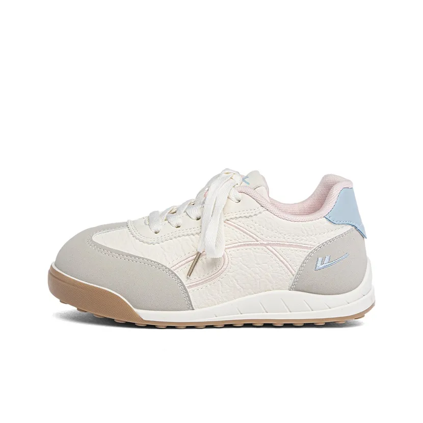 Warrior Покрытие Устойчивое к истиранию Низкий Топ Немецкая Армия Кроссовки Женские Темно-бежевый Серый Розовый