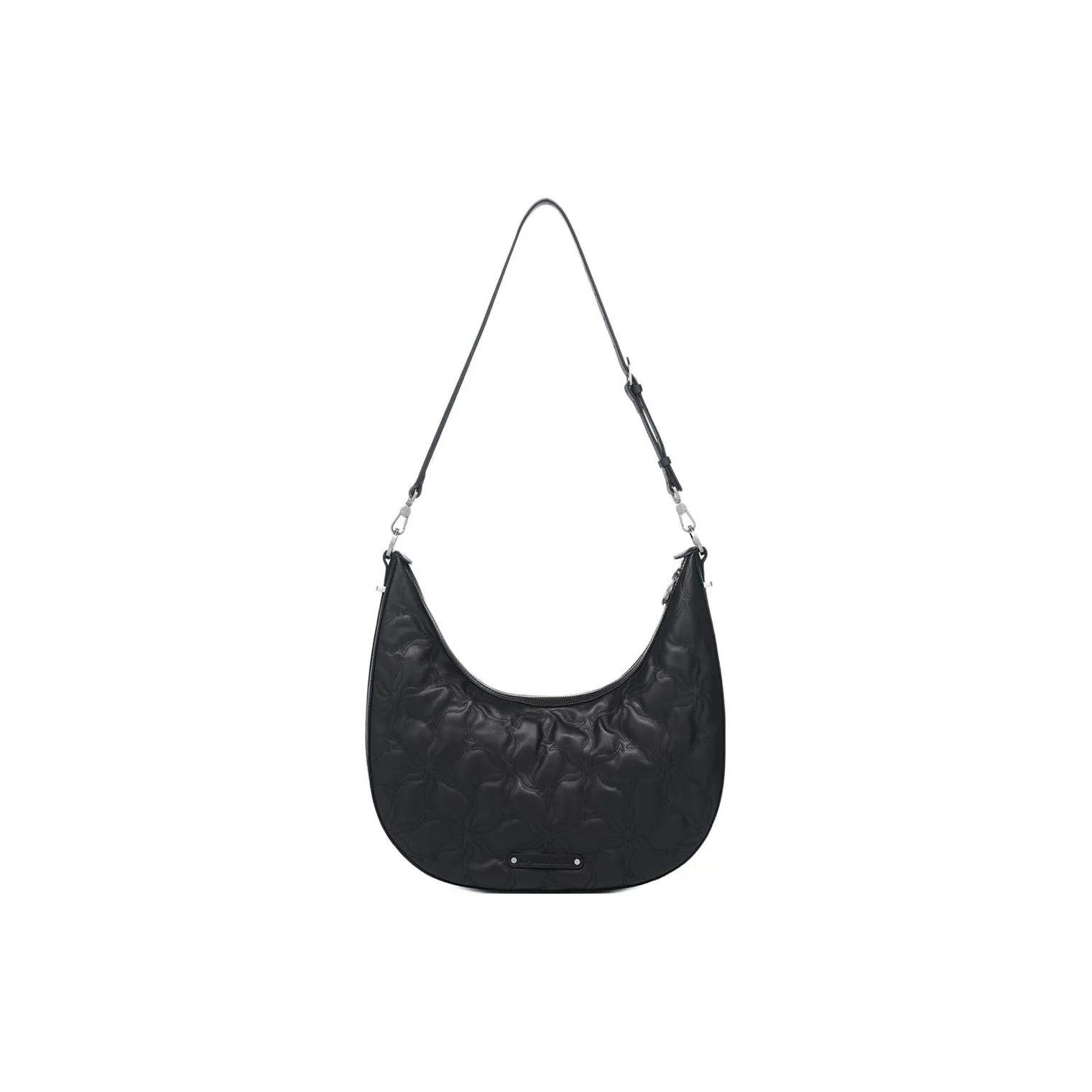 LI NING 1990 Classic Collection Коровья кожа Полумесяц Сумка Сумка через плечо Женская Черная