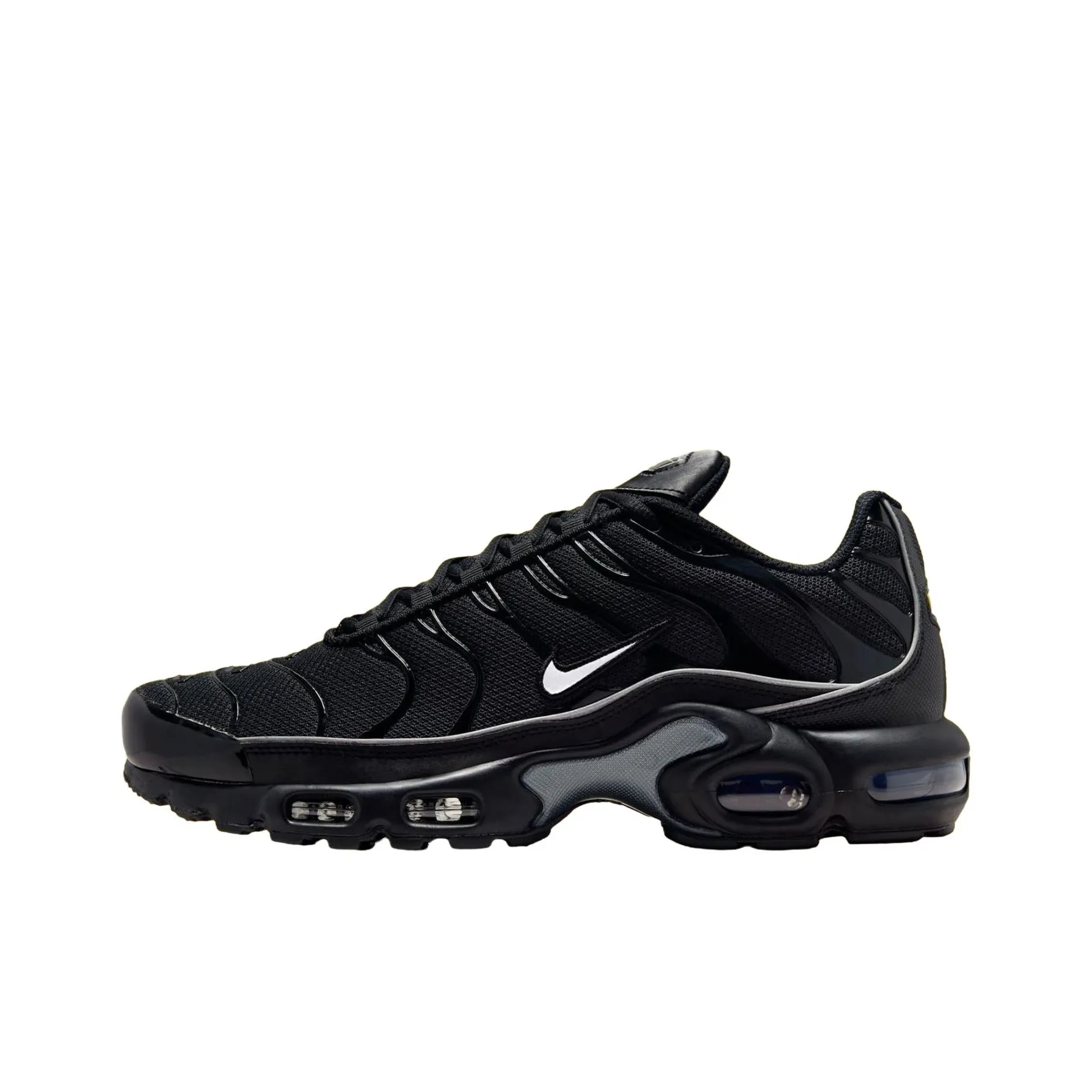 Nike Air Max Plus Support Беговые кроссовки Унисекс Черный Белый