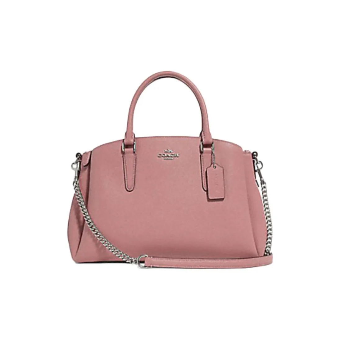 COACH Sage Leather Handbag, Shoulder Bag, Crossbody Bag Large Size Women's Pink