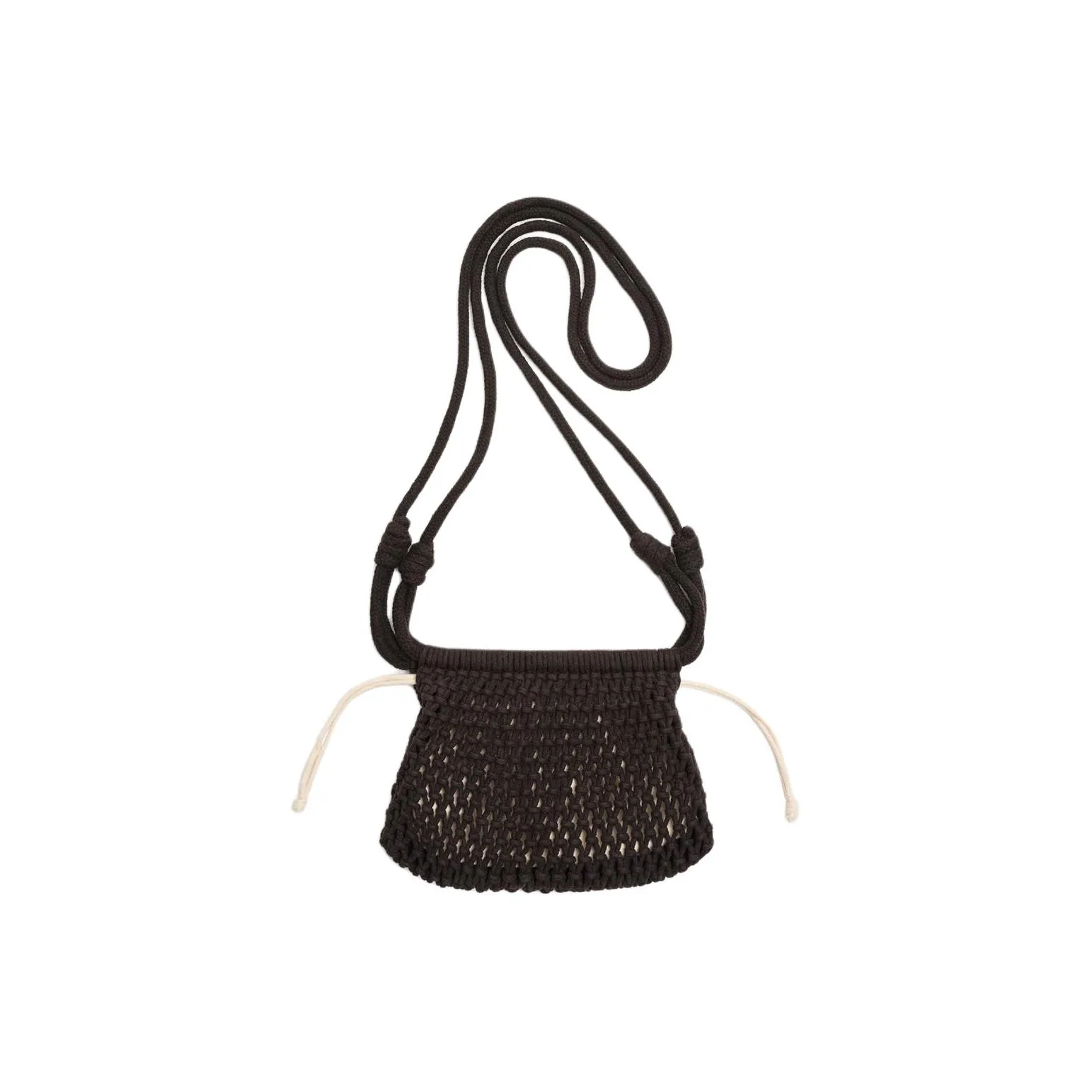 ZARA Хлопок Сумка через плечо Женская Коричневая