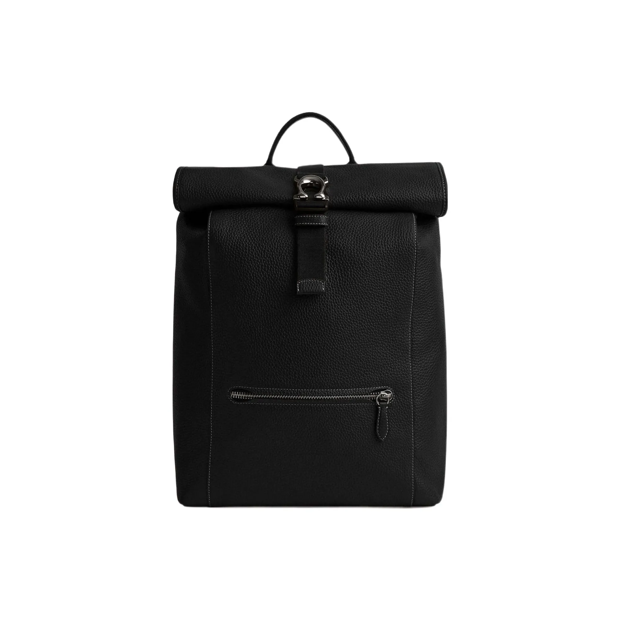 COACH Leather Backpack Men's Black