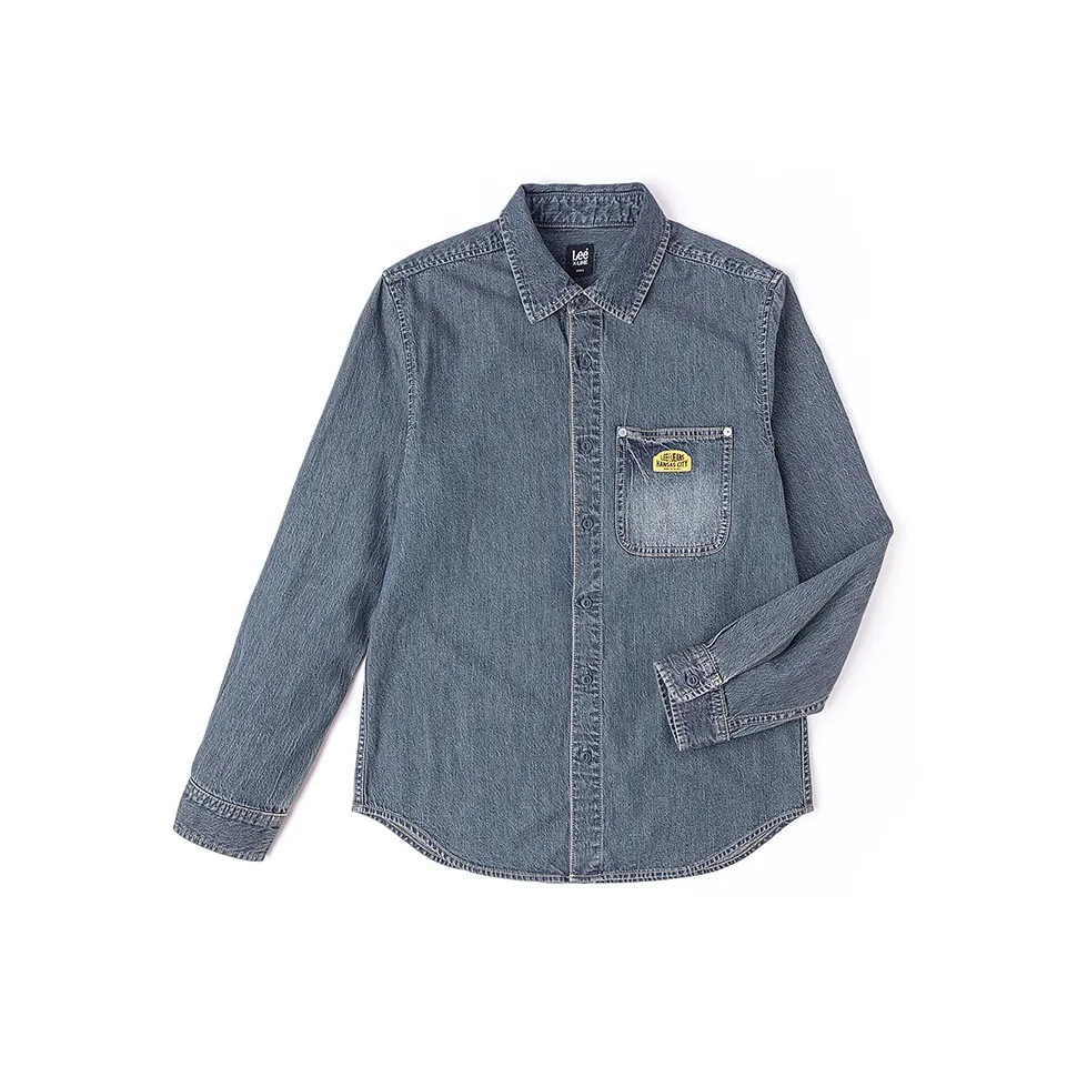 Lee Темно-синие мужские рубашки